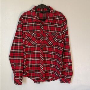KUIU Men’s Field Flannel Shirt Sz XL Red Black Button Up Outdoor Hunting Plaid